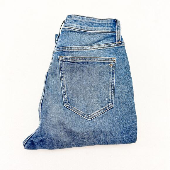 Madewell Curvy Kick-Out Faded Distressed Flare Denim Jeans Zip Fly Size 29 - Picture 1 of 9